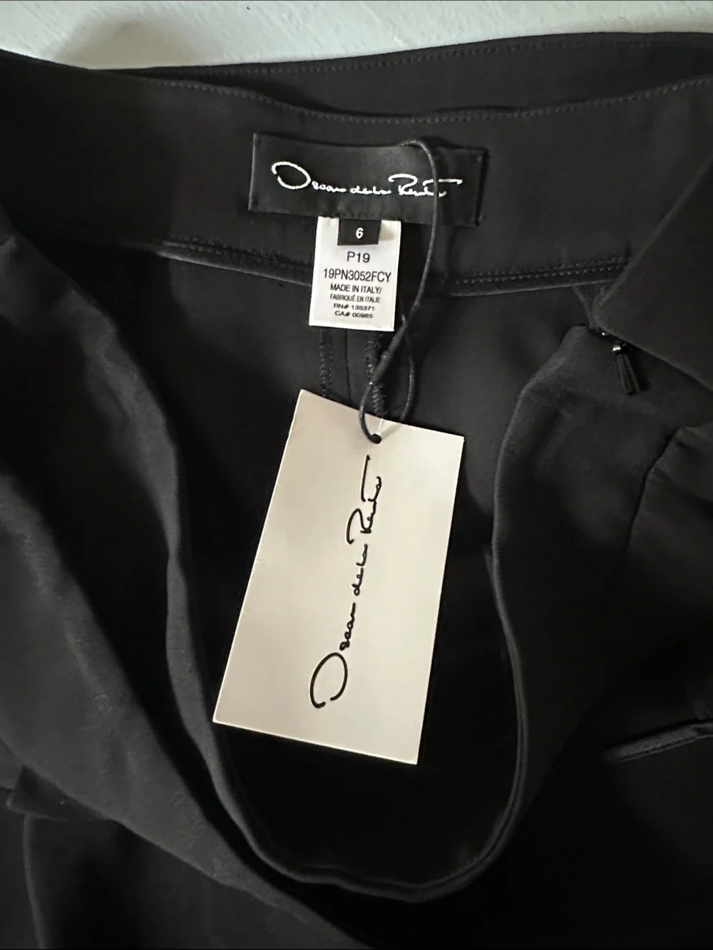 Oscar de la Renta Black Trousers with Wrap Skirt NWT Silk Blend Women’s 6 Chic